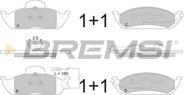 Bremsi BP2897 - Brake Pad Set, disc brake autospares.lv