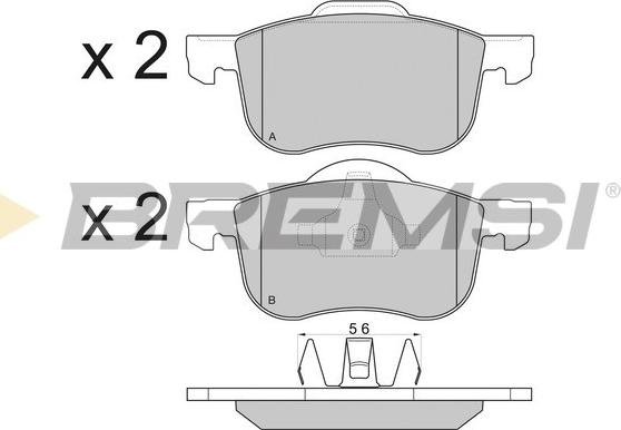 Bremsi BP2842 - Brake Pad Set, disc brake autospares.lv