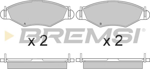 Bremsi BP2847 - Brake Pad Set, disc brake autospares.lv