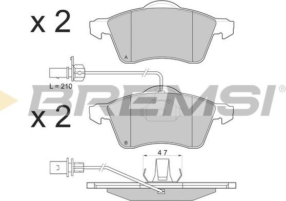 Bremsi BP2868 - Brake Pad Set, disc brake autospares.lv