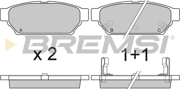Bremsi BP2800 - Brake Pad Set, disc brake autospares.lv