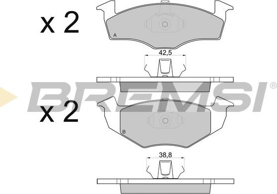 Bremsi BP2808 - Brake Pad Set, disc brake autospares.lv