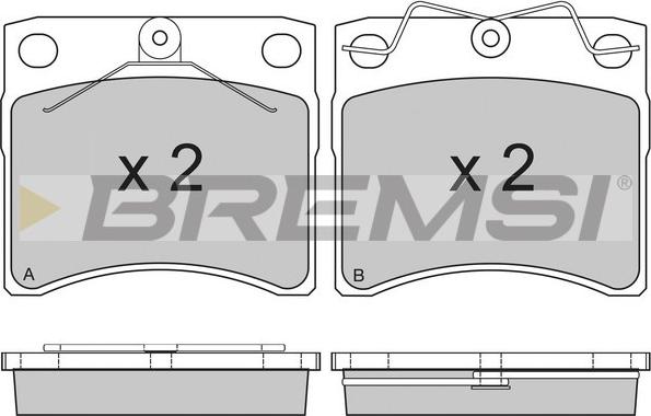 Bremsi BP2802 - Brake Pad Set, disc brake autospares.lv