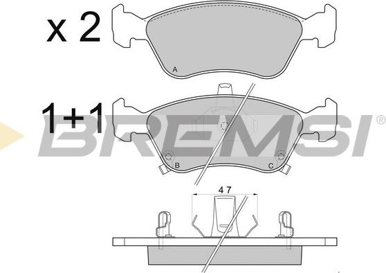 Bremsi BP2814 - Brake Pad Set, disc brake autospares.lv