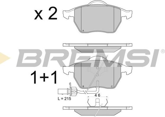 Bremsi BP2816 - Brake Pad Set, disc brake autospares.lv