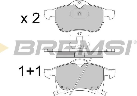 Bremsi BP2811 - Brake Pad Set, disc brake autospares.lv
