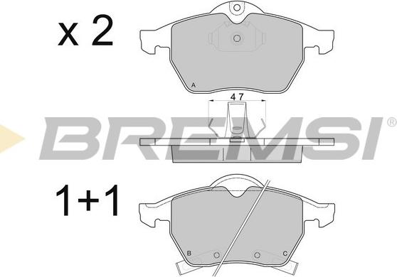 Bremsi BP2813 - Brake Pad Set, disc brake autospares.lv