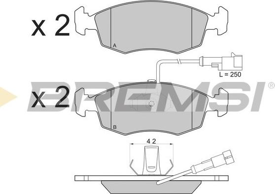 Bremsi BP2817 - Brake Pad Set, disc brake autospares.lv