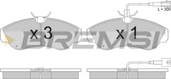 Bremsi BP2889 - Brake Pad Set, disc brake autospares.lv