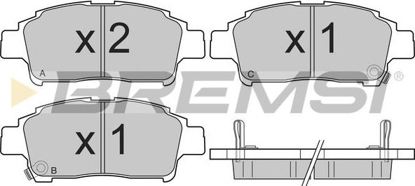 Bremsi BP2839 - Brake Pad Set, disc brake autospares.lv