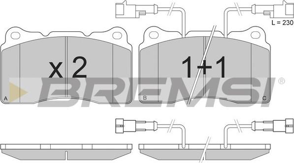 Bremsi BP2836 - Brake Pad Set, disc brake autospares.lv