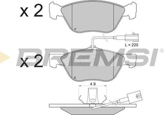 Bremsi BP2838 - Brake Pad Set, disc brake autospares.lv