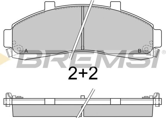 Bremsi BP2829 - Brake Pad Set, disc brake autospares.lv