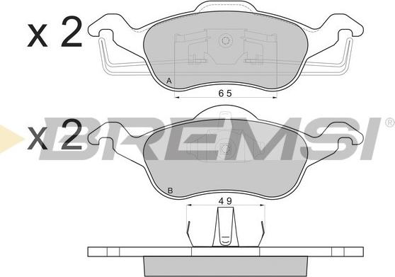 Bremsi BP2824 - Brake Pad Set, disc brake autospares.lv