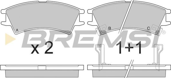 Bremsi BP2825 - Brake Pad Set, disc brake autospares.lv