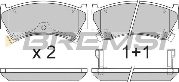 Bremsi BP2826 - Brake Pad Set, disc brake autospares.lv