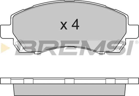 Bremsi BP2820 - Brake Pad Set, disc brake autospares.lv