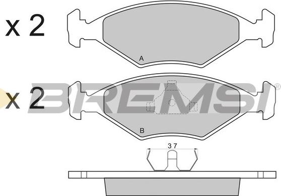 Bremsi BP2822 - Brake Pad Set, disc brake autospares.lv