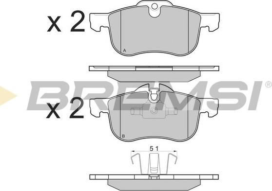 Bremsi BP2878 - Brake Pad Set, disc brake autospares.lv