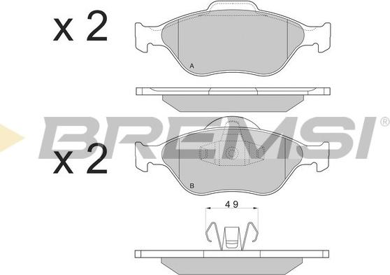 Bremsi BP2872 - Brake Pad Set, disc brake autospares.lv