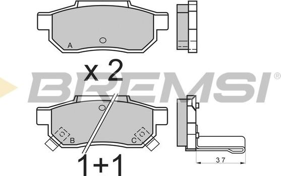 Bremsi BP2396 - Brake Pad Set, disc brake autospares.lv