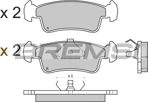 Bremsi BP2398 - Brake Pad Set, disc brake autospares.lv