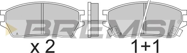 Bremsi BP2392 - Brake Pad Set, disc brake autospares.lv