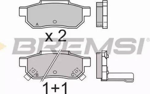 Bremsi BP2397 - Brake Pad Set, disc brake autospares.lv
