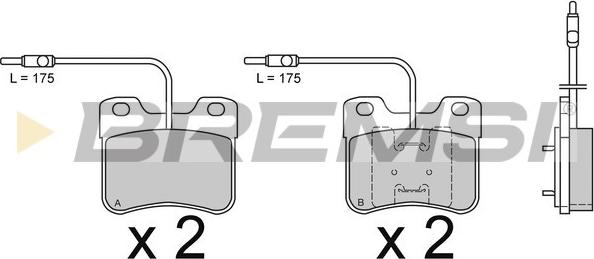 Bremsi BP2344 - Brake Pad Set, disc brake autospares.lv