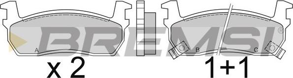 Bremsi BP2348 - Brake Pad Set, disc brake autospares.lv