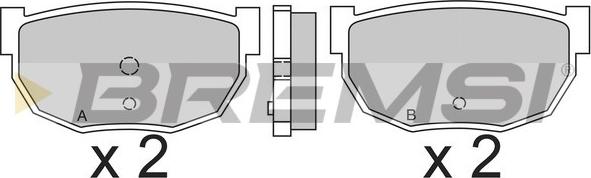 Bremsi BP2304 - Brake Pad Set, disc brake autospares.lv