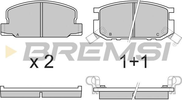 Bremsi BP2308 - Brake Pad Set, disc brake autospares.lv