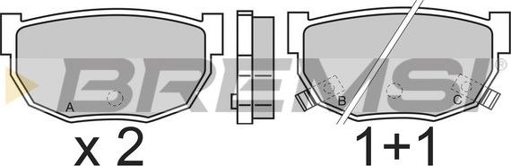 Bremsi BP2303 - Brake Pad Set, disc brake autospares.lv