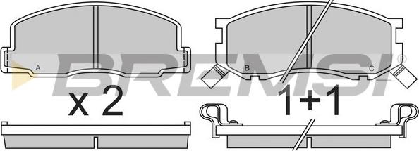 Bremsi BP2307 - Brake Pad Set, disc brake autospares.lv