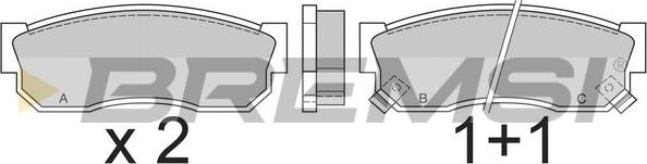 Bremsi BP2388 - Brake Pad Set, disc brake autospares.lv