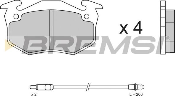 Bremsi BP2334 - Brake Pad Set, disc brake autospares.lv