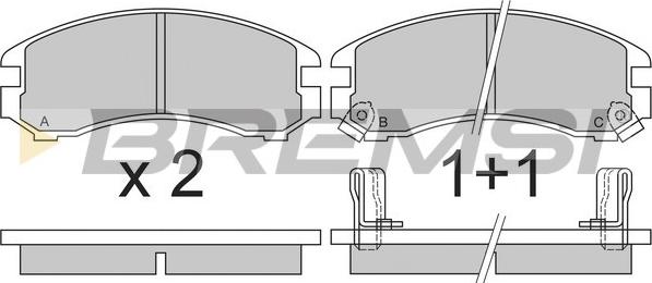 Bremsi BP2332 - Brake Pad Set, disc brake autospares.lv