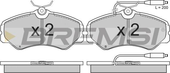 Bremsi BP2337 - Brake Pad Set, disc brake autospares.lv