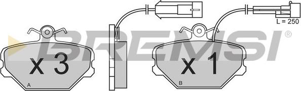 Bremsi BP2375 - Brake Pad Set, disc brake autospares.lv