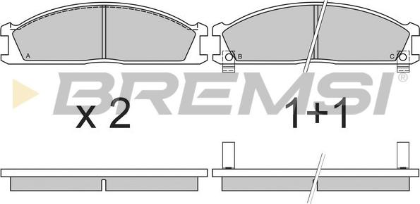 Bremsi BP2370 - Brake Pad Set, disc brake autospares.lv