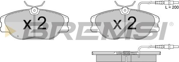 Bremsi BP2373 - Brake Pad Set, disc brake autospares.lv