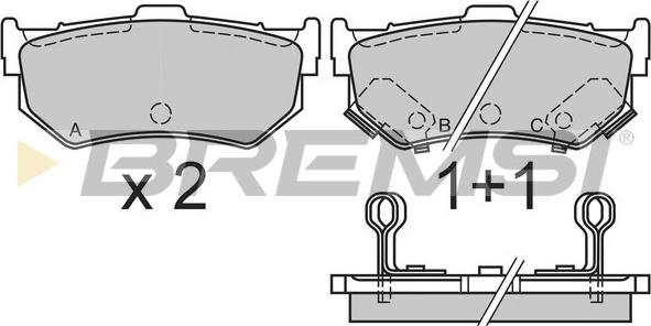 Bremsi BP2291 - Brake Pad Set, disc brake autospares.lv