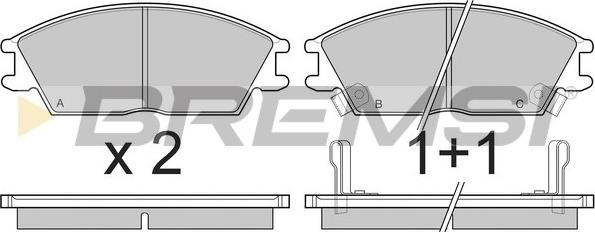 Bremsi BP2293 - Brake Pad Set, disc brake autospares.lv