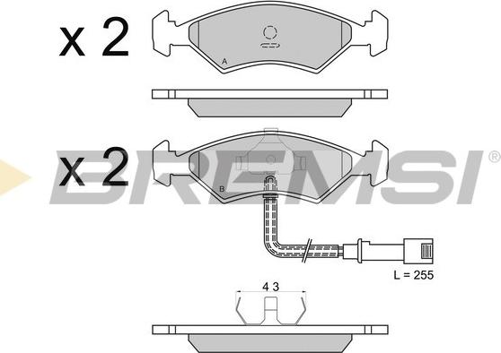 Bremsi BP2266 - Brake Pad Set, disc brake autospares.lv