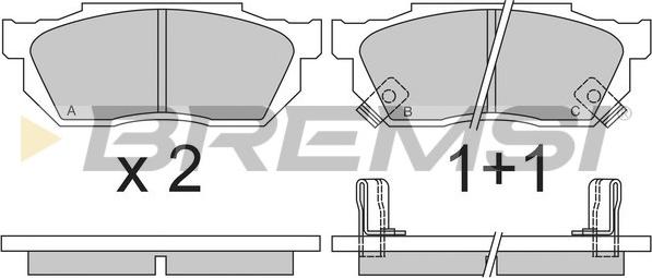 Bremsi BP2289 - Brake Pad Set, disc brake autospares.lv