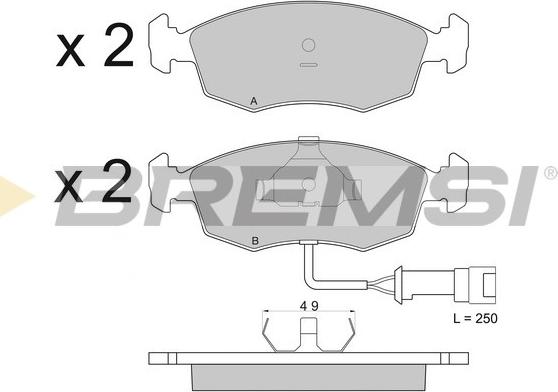 Bremsi BP2282 - Brake Pad Set, disc brake autospares.lv