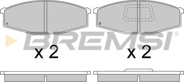 Bremsi BP2235 - Brake Pad Set, disc brake autospares.lv