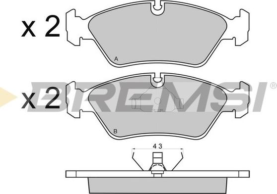 Bremsi BP2231 - Brake Pad Set, disc brake autospares.lv