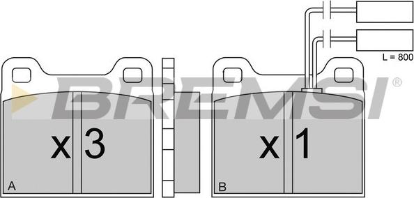 Bremsi BP2224 - Brake Pad Set, disc brake autospares.lv