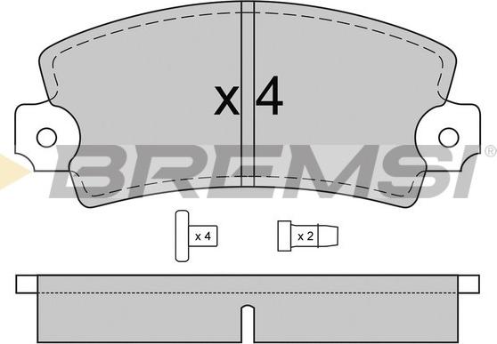 Bremsi BP2220 - Brake Pad Set, disc brake autospares.lv